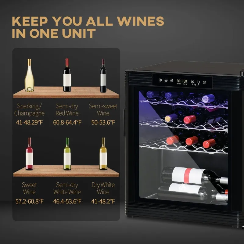 18 Bottle Wine Cooler, Mini Beverage Fridge