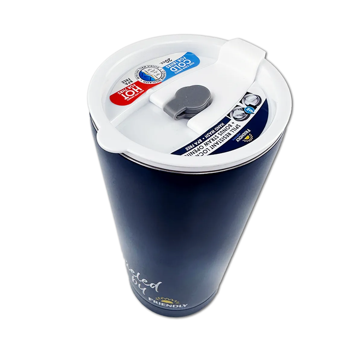 20 oz Stainless-Steel Insulated Printed Cup Friendly Express - 1 Piece Per Pack 41772