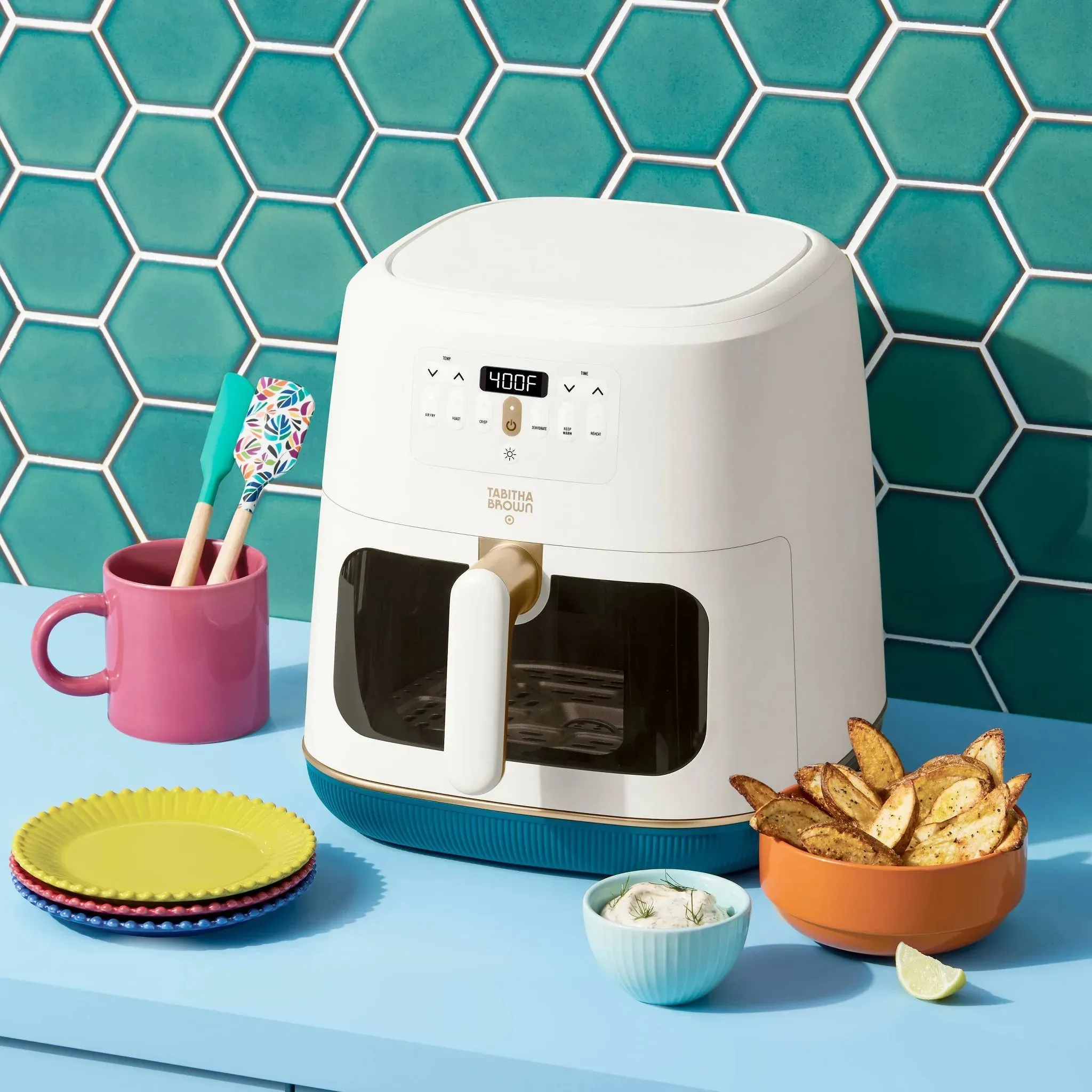 8qt Digital Air Fryer Cream