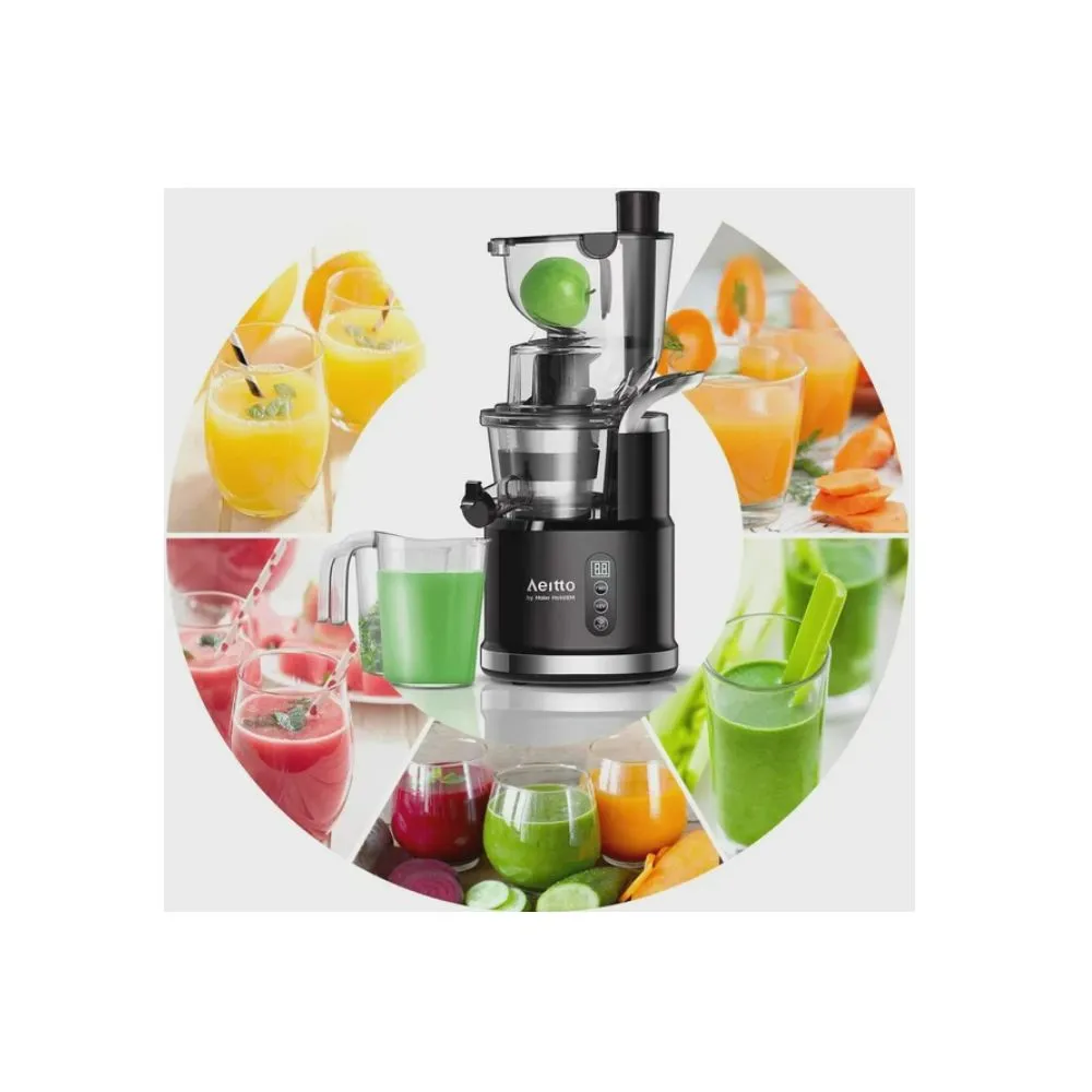 Aeitto HSJ8824-03 Cold Press Juicer Pro, Slow Masticating Juicer Machines, Big Wide 3.2-in Chute