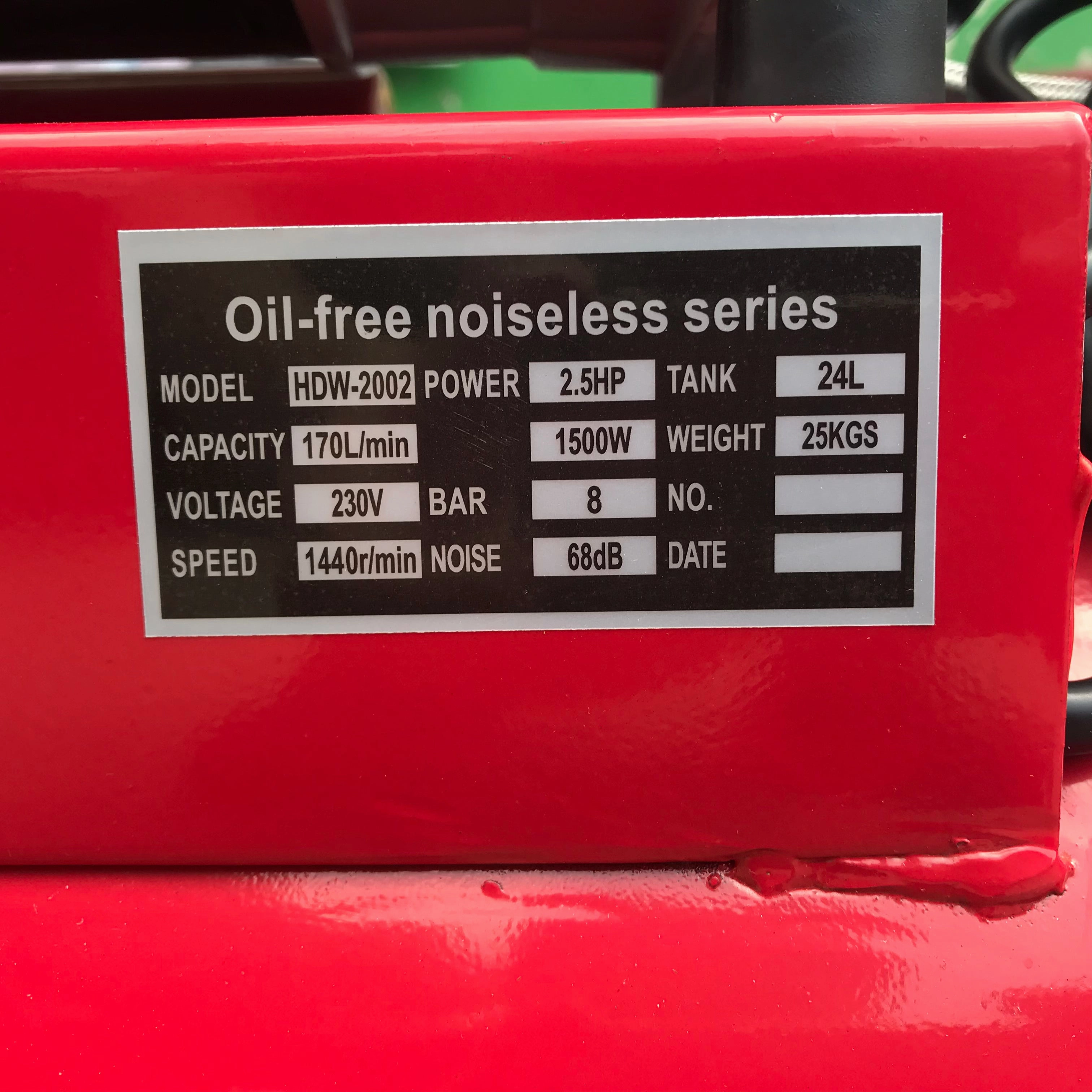 Amax Silent Air Compressor 2.5Hp 24L | Model : HDW-2002