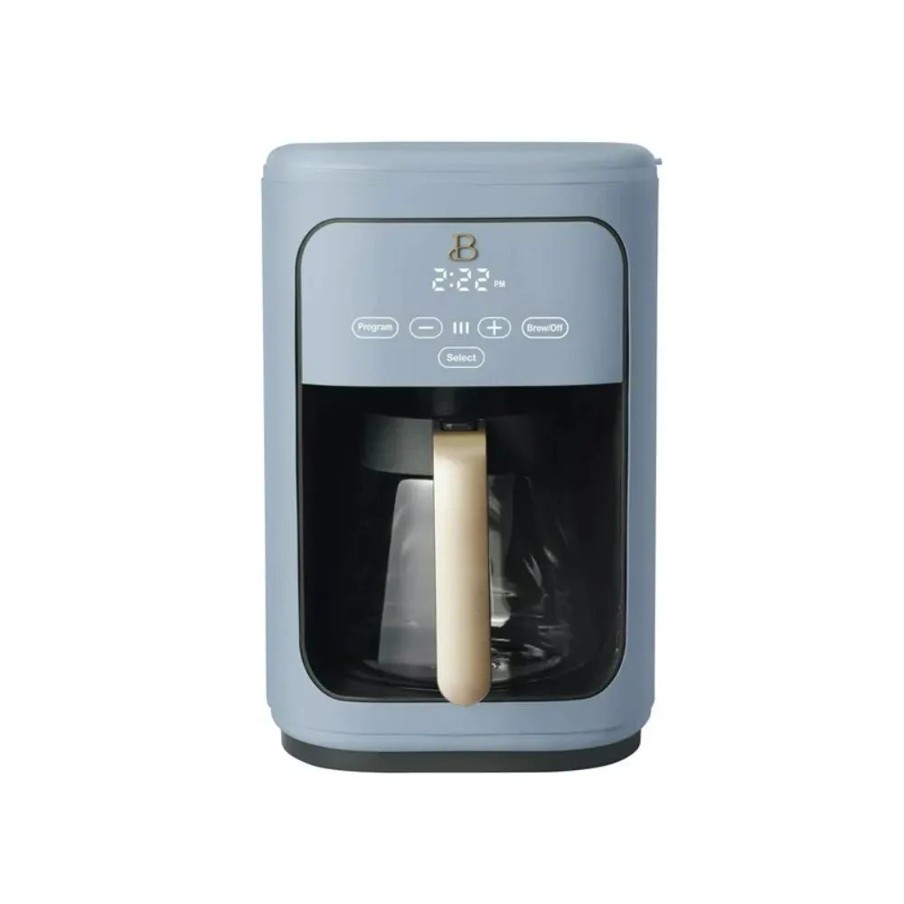 Beautiful 19136 14 Cup Programmable Touchscreen Coffee Maker, Cornflower Blue