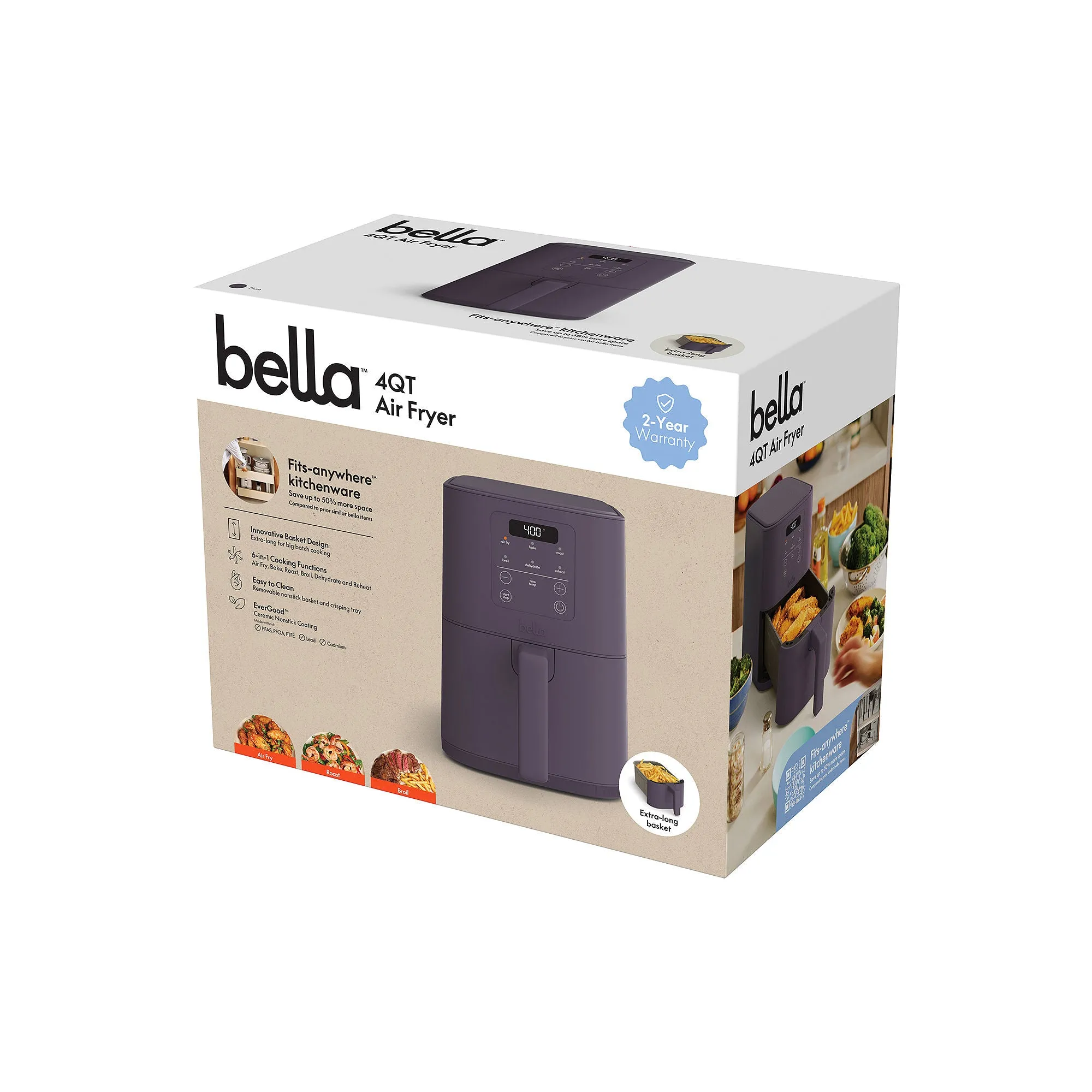 Bella ' 4 Qt Air Fryer 35137 - PLUM ONE SIZE