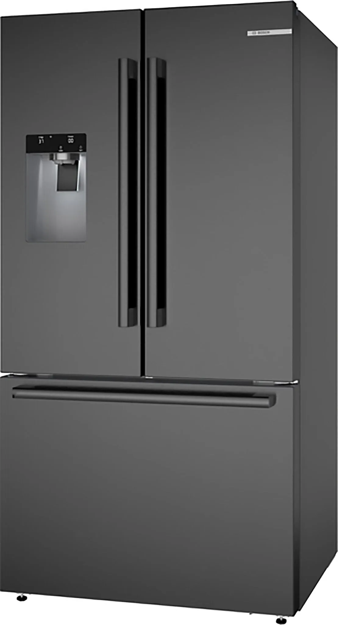Bosch Fingerprint Resistant Brushed Black Steel 500 Series French Door Refrigerator (26 Cu. Ft.) B36FD52SNB