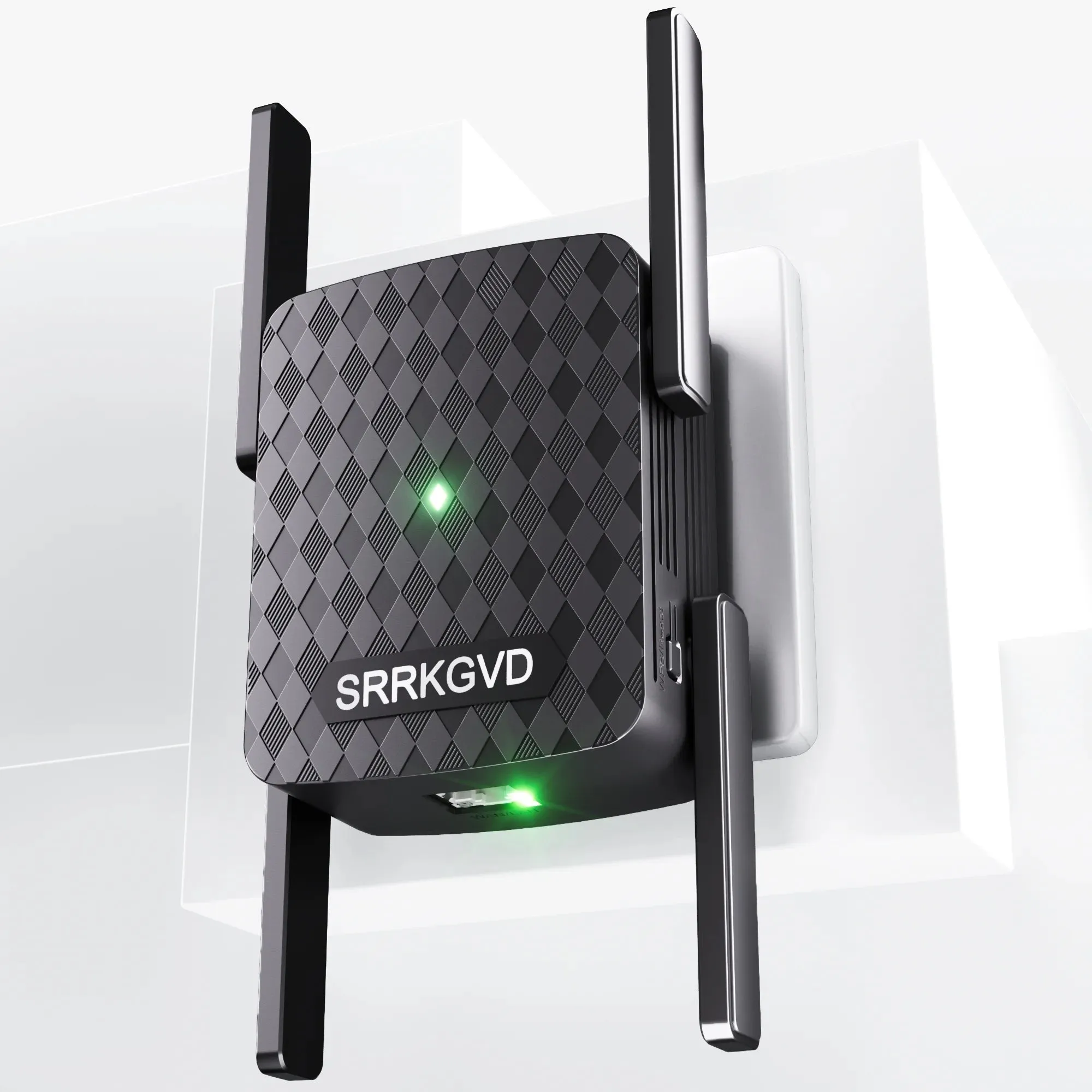 Boyun Daj 2024 WiFi Extender-Wireless Signal Repeater Booster, Black