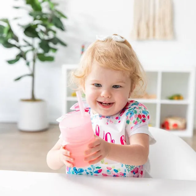 Bumkins Silicone Straw Cup with Lid VARIOUS COLOURS
