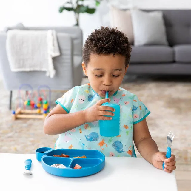 Bumkins Silicone Straw Cup with Lid VARIOUS COLOURS