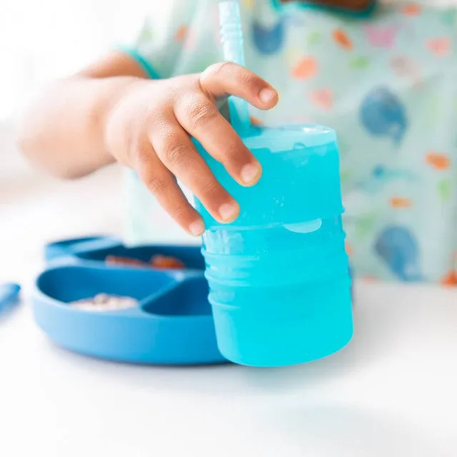 Bumkins Silicone Straw Cup with Lid VARIOUS COLOURS