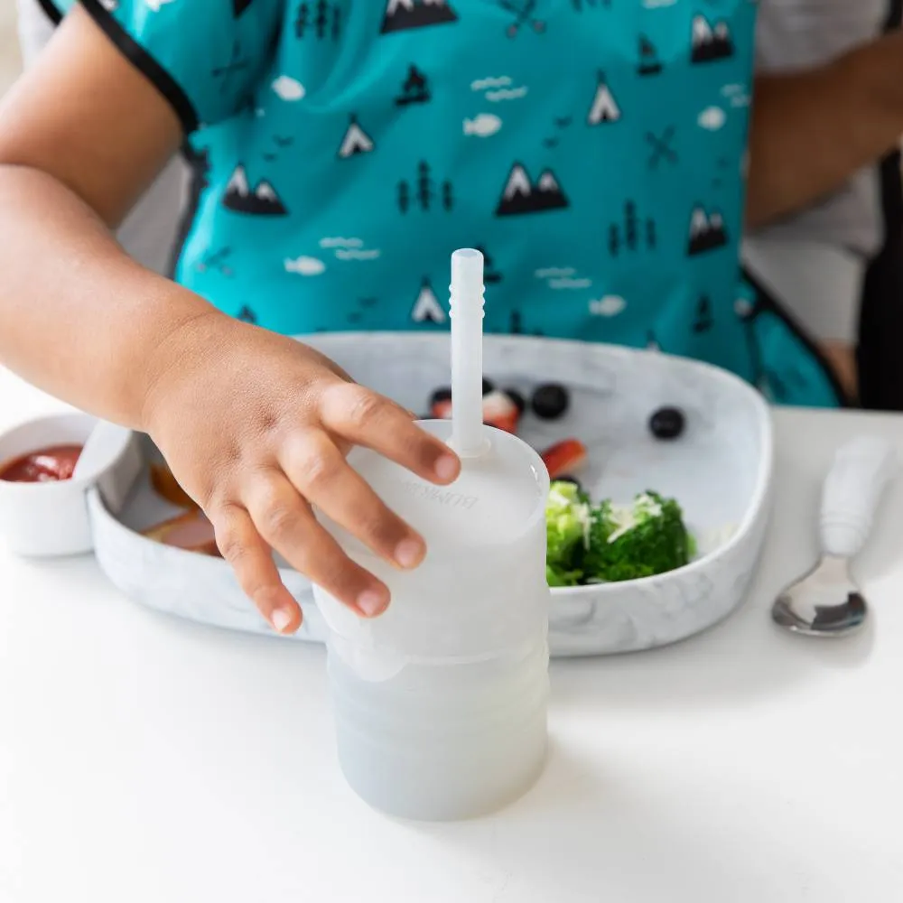 Bumkins Silicone Straw Cup with Lid VARIOUS COLOURS