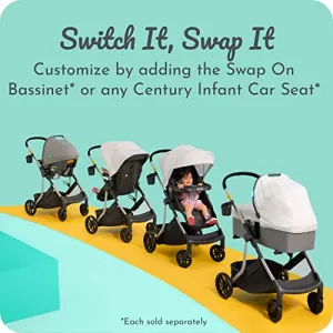 Century 2164605 Swap On Modular Stroller Splash - Eco-Friendly, Compact, Reversible Seat