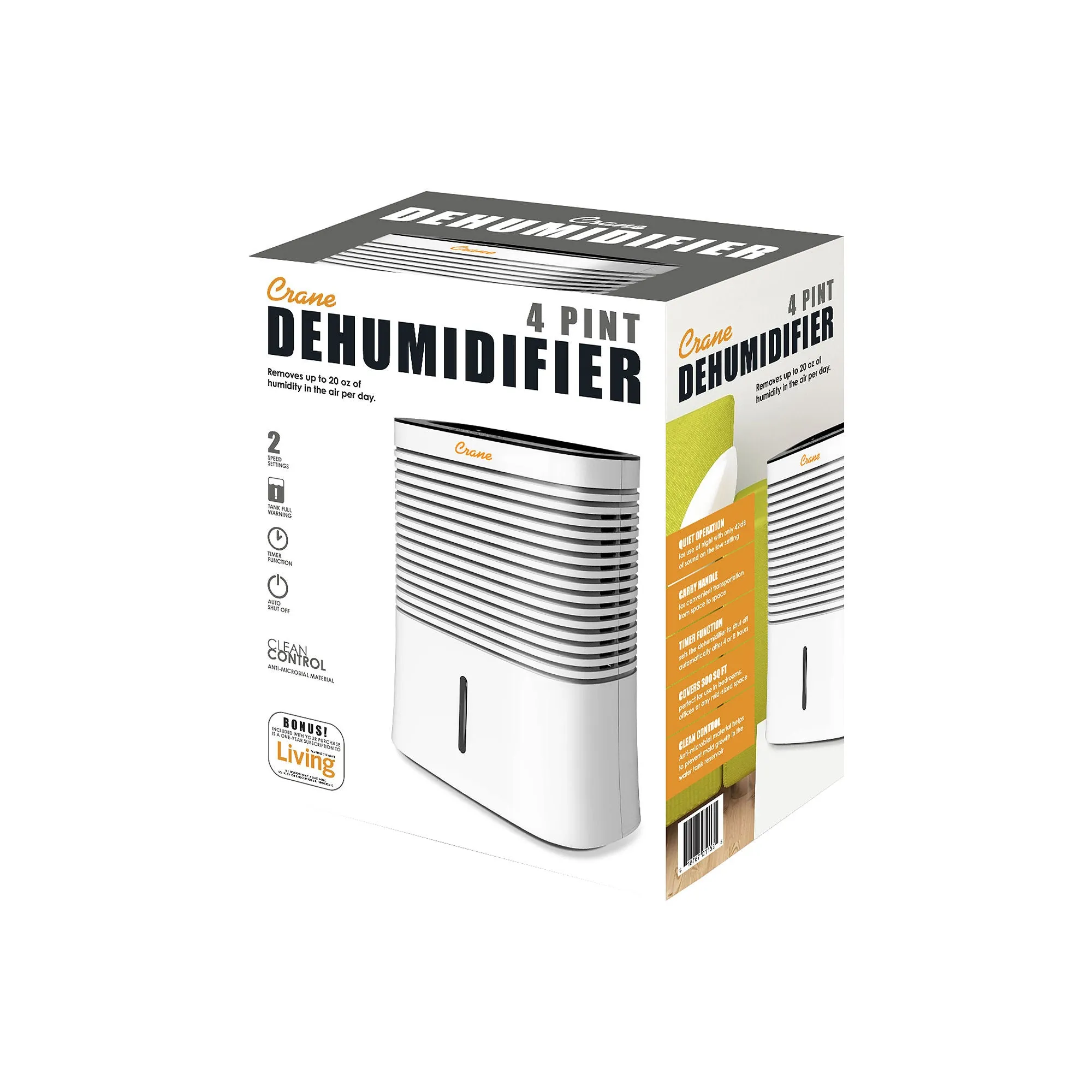 Crane EE-1000 1.5-Pint Portable Dehumidifier