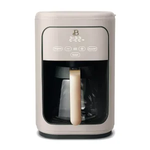 Drew Barrymore 19464 Beautiful 14-Cup Programmable Drip Coffee Maker with Touch-Activated Display, Porcini Taupe
