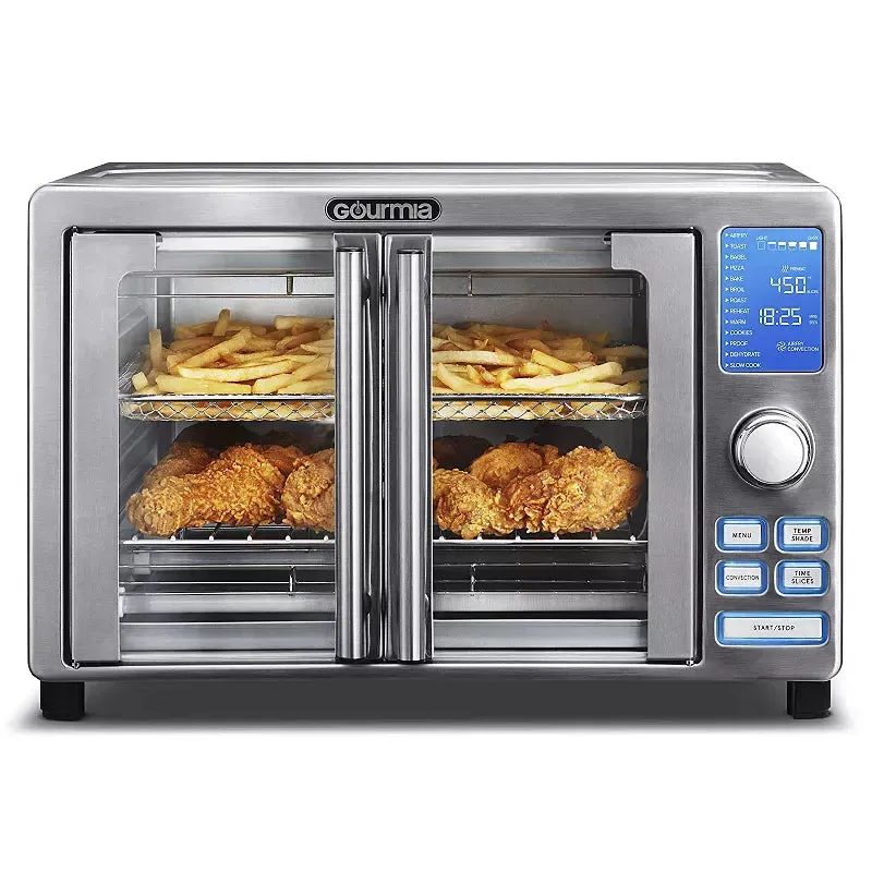 French Door Digital Air Fryer Oven - Silver (See Description)
