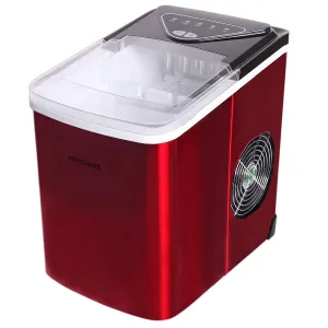 Frigidaire EFIC123-B-SSRED Countertop Portable Ice Maker Stainless Steel 26lb.