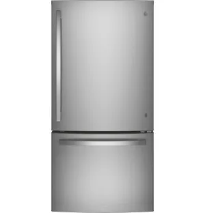 GE Fingerprint Resistant Stainless 33" Bottom-Mount Refrigerator (24.9 cu ft)- GDE25EYKFS