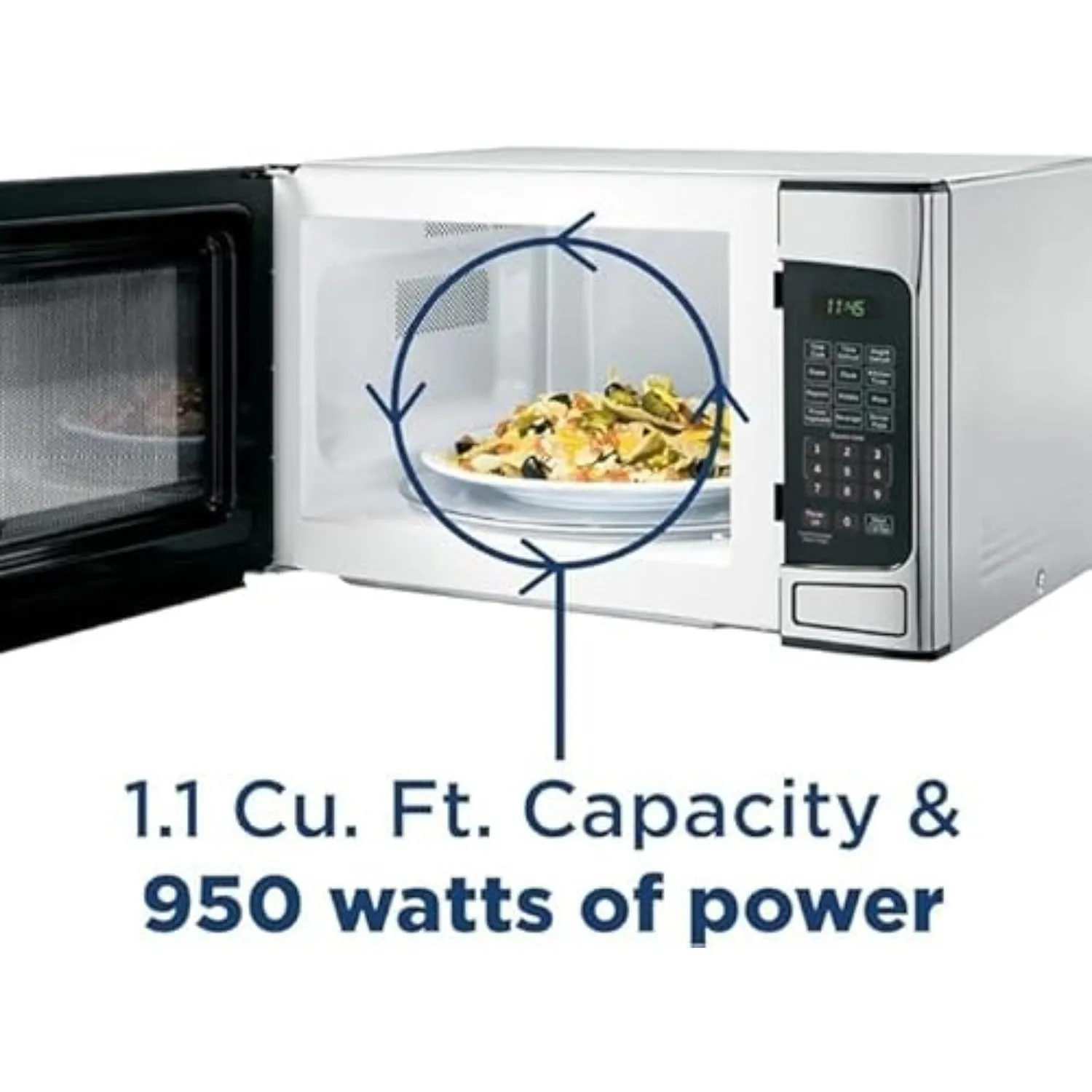 GE GCST11X1WSS 21 Inch Wide 1.1 Cu. Ft. 950 Watt Countertop Microwave with Touch Controls