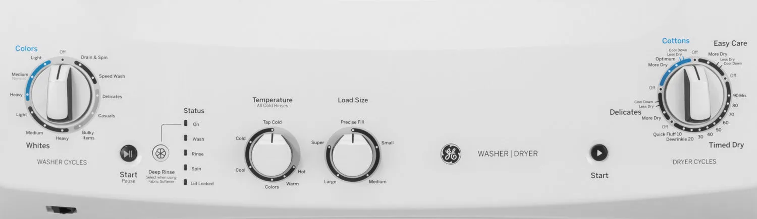 GE White Electric Laundry Centre - GUD24ESMMWW
