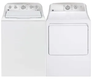 GE White Top-Load Washer (4.9 cu. ft) & Electric Dryer (7.1 cu. ft.) - GTW490BMRWS/GTD40EBMRWS