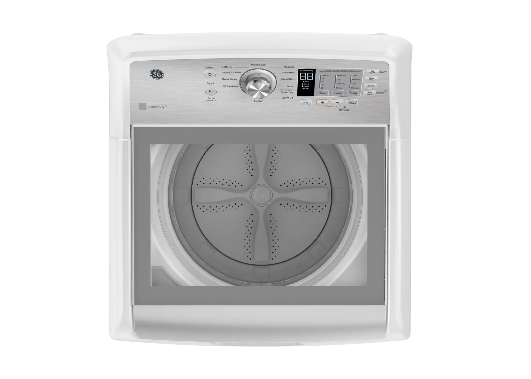 GE White Top-Load Washer (5.3 Cu. Ft.) & GE White Gas Dryer (7.4 Cu. Ft.) - GTW680BMRWS/GTD65GBMRWS