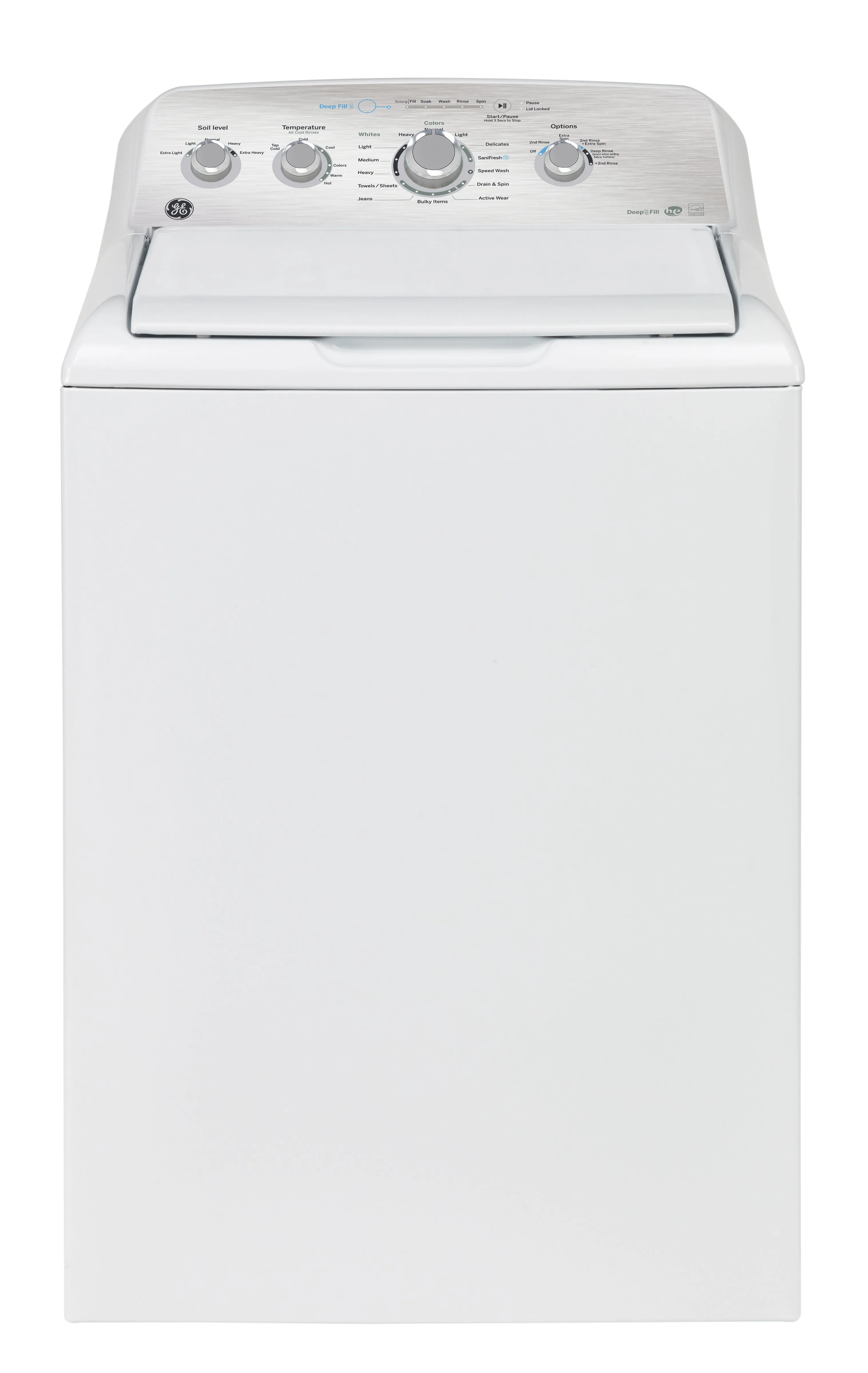 GE White Top-Load Washer with SaniFresh Cycle (5.0 Cu. Ft.) - GTW550BMRWS