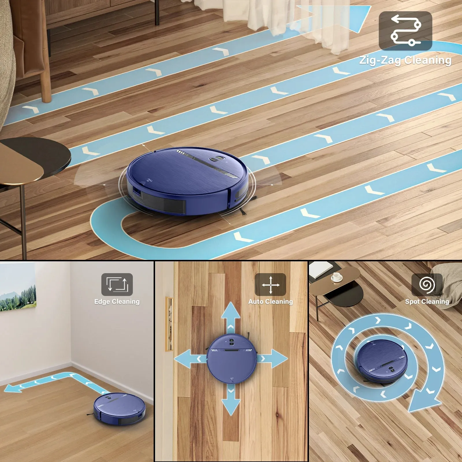 GOOVI Robot Vacuum Cleaner 2 in 1 Robot Vacuum and Mop Combo for Pet Hair, Hard Floor