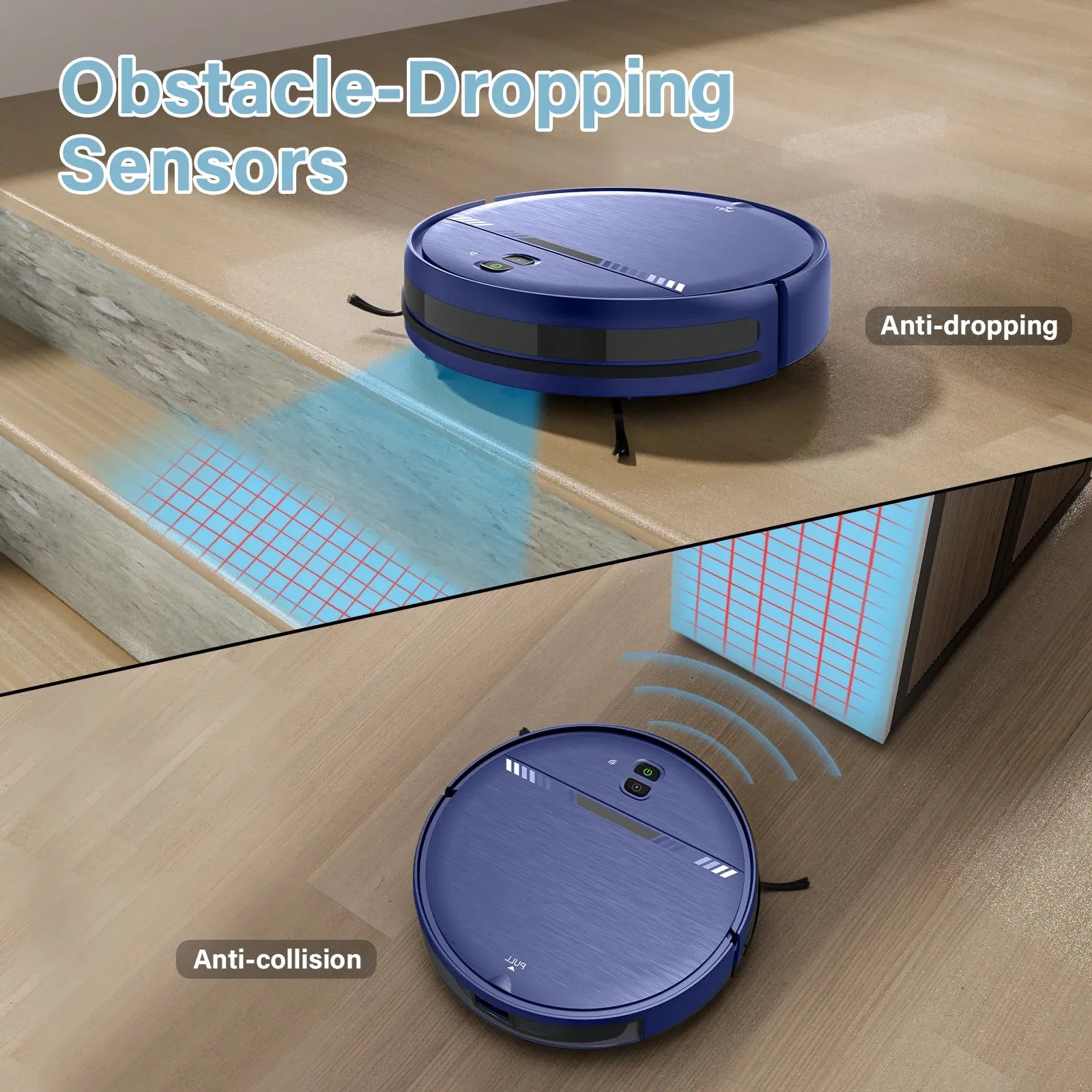 GOOVI Robot Vacuum Cleaner 2 in 1 Robot Vacuum and Mop Combo for Pet Hair, Hard Floor