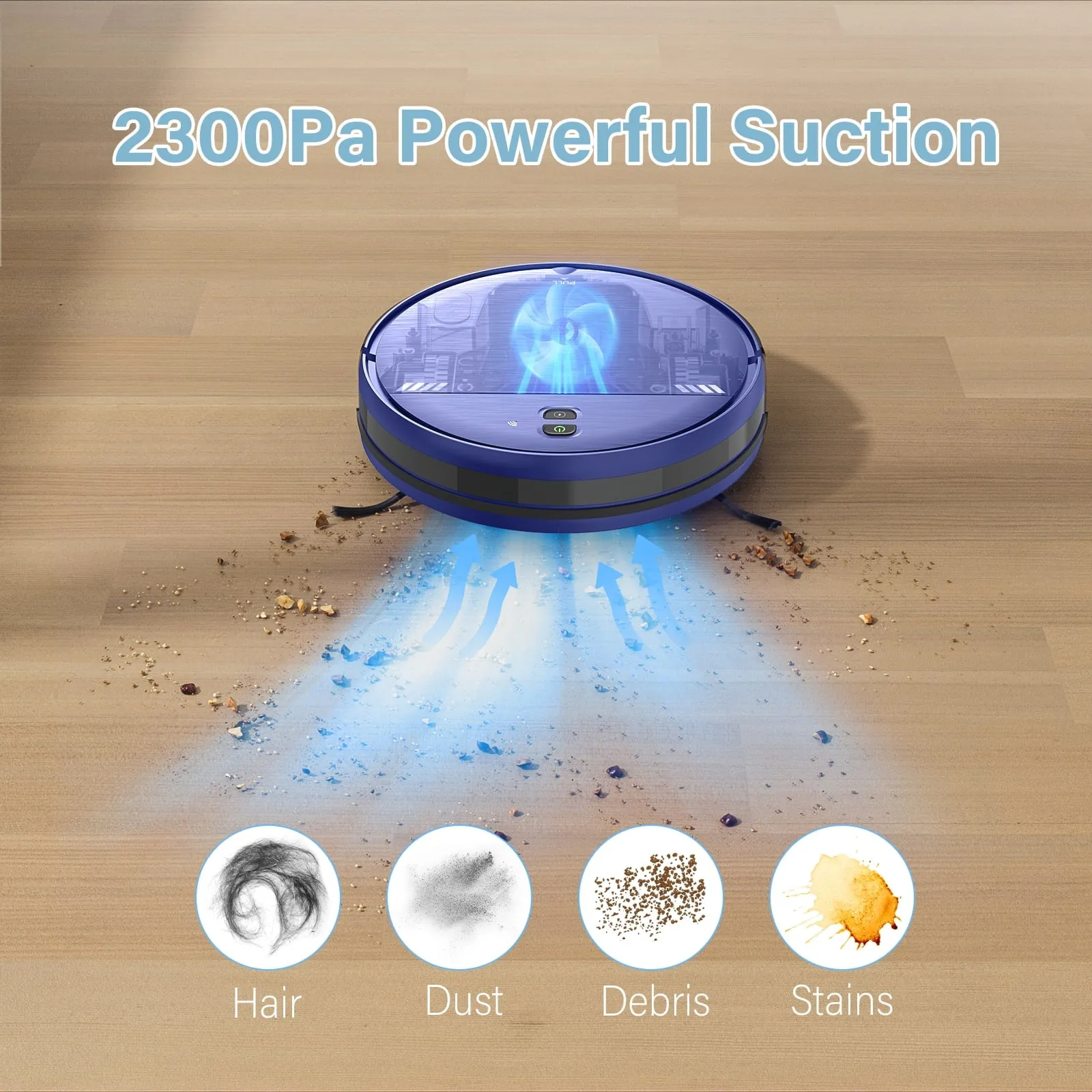 GOOVI Robot Vacuum Cleaner 2 in 1 Robot Vacuum and Mop Combo for Pet Hair, Hard Floor
