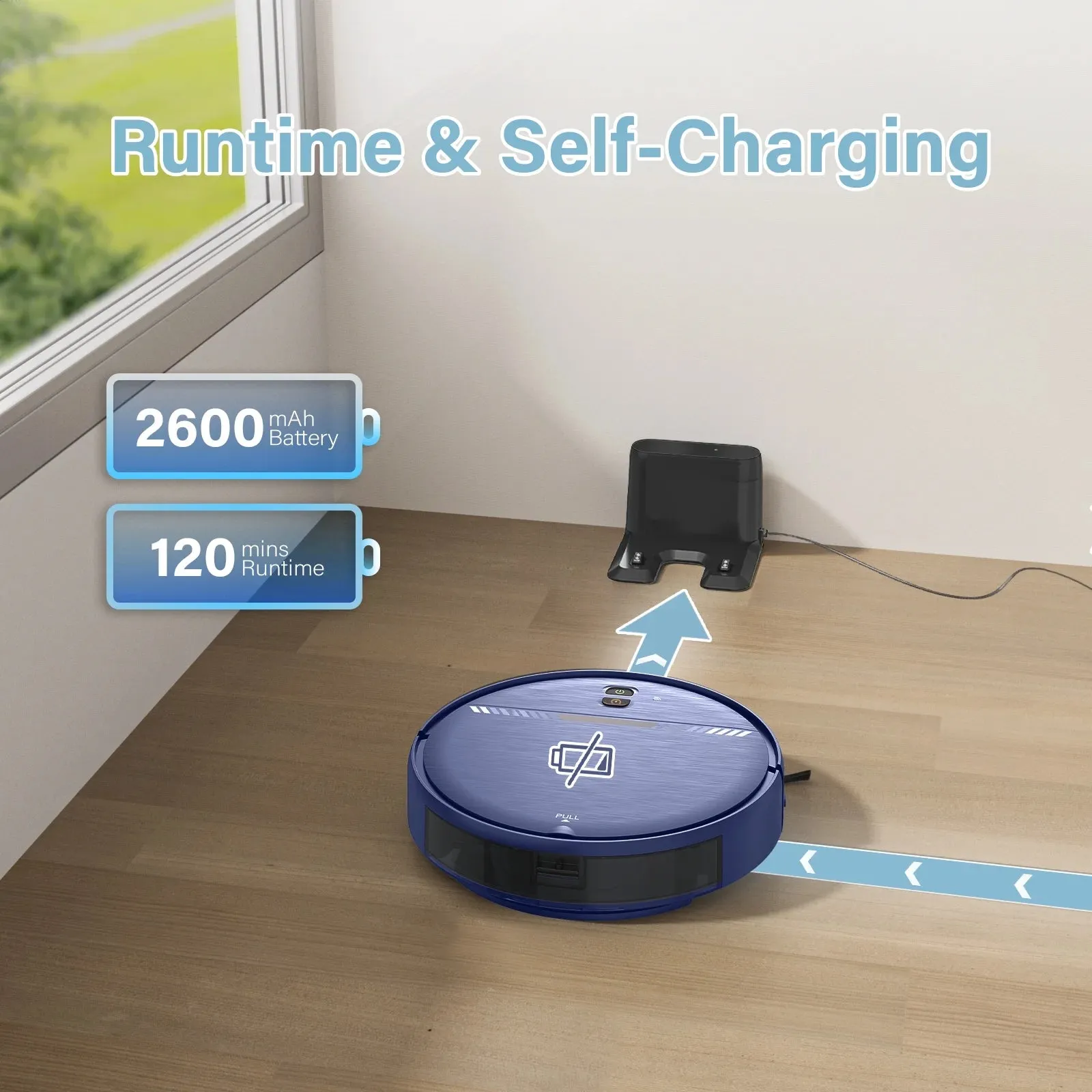 GOOVI Robot Vacuum Cleaner 2 in 1 Robot Vacuum and Mop Combo for Pet Hair, Hard Floor