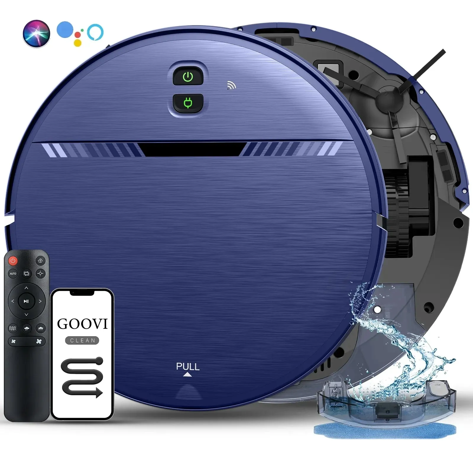 GOOVI Robot Vacuum Cleaner 2 in 1 Robot Vacuum and Mop Combo for Pet Hair, Hard Floor