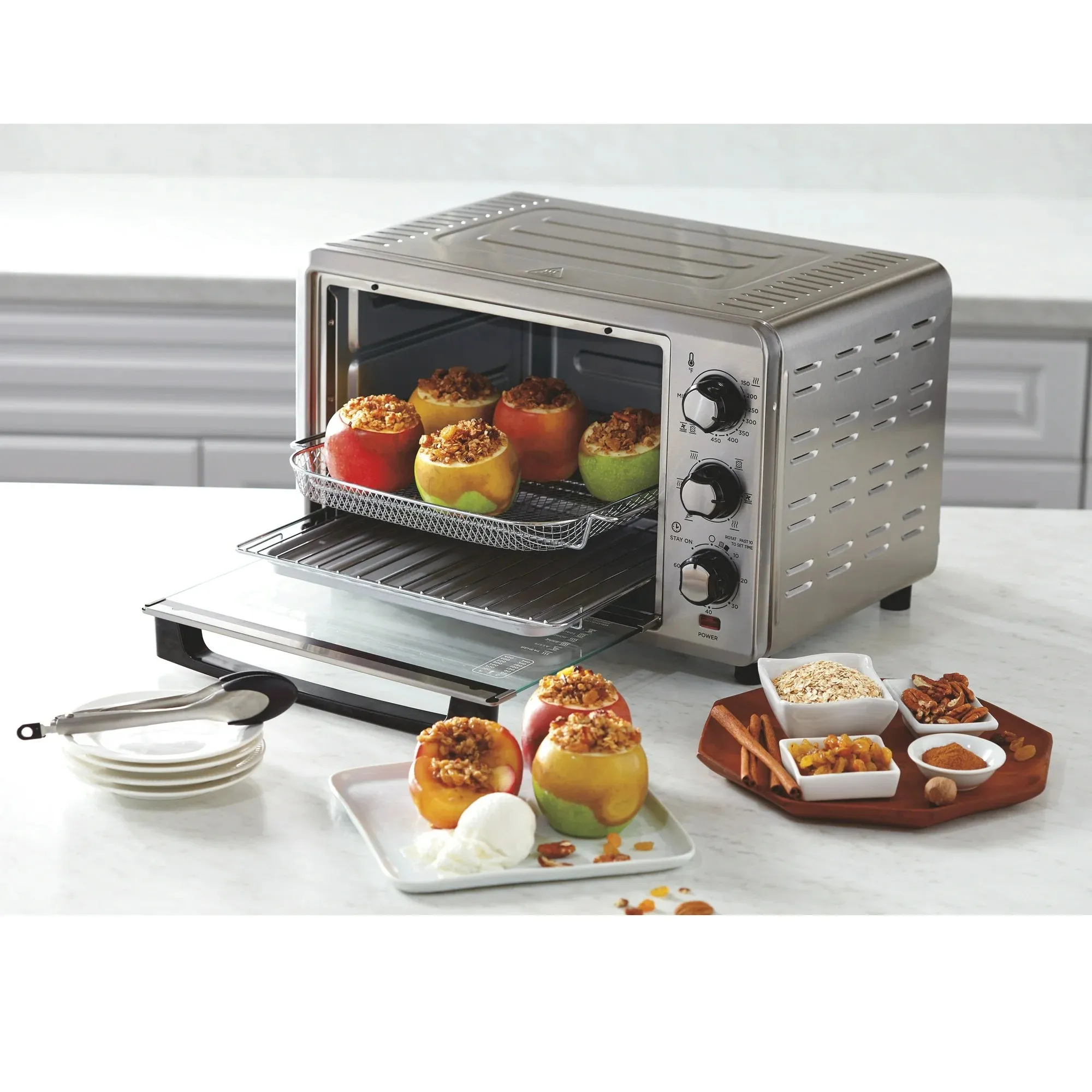 Hamilton Beach 31196FG Sure-Crisp Air Fryer Toaster Oven, 6 Slice Capacity - Stainless Steel