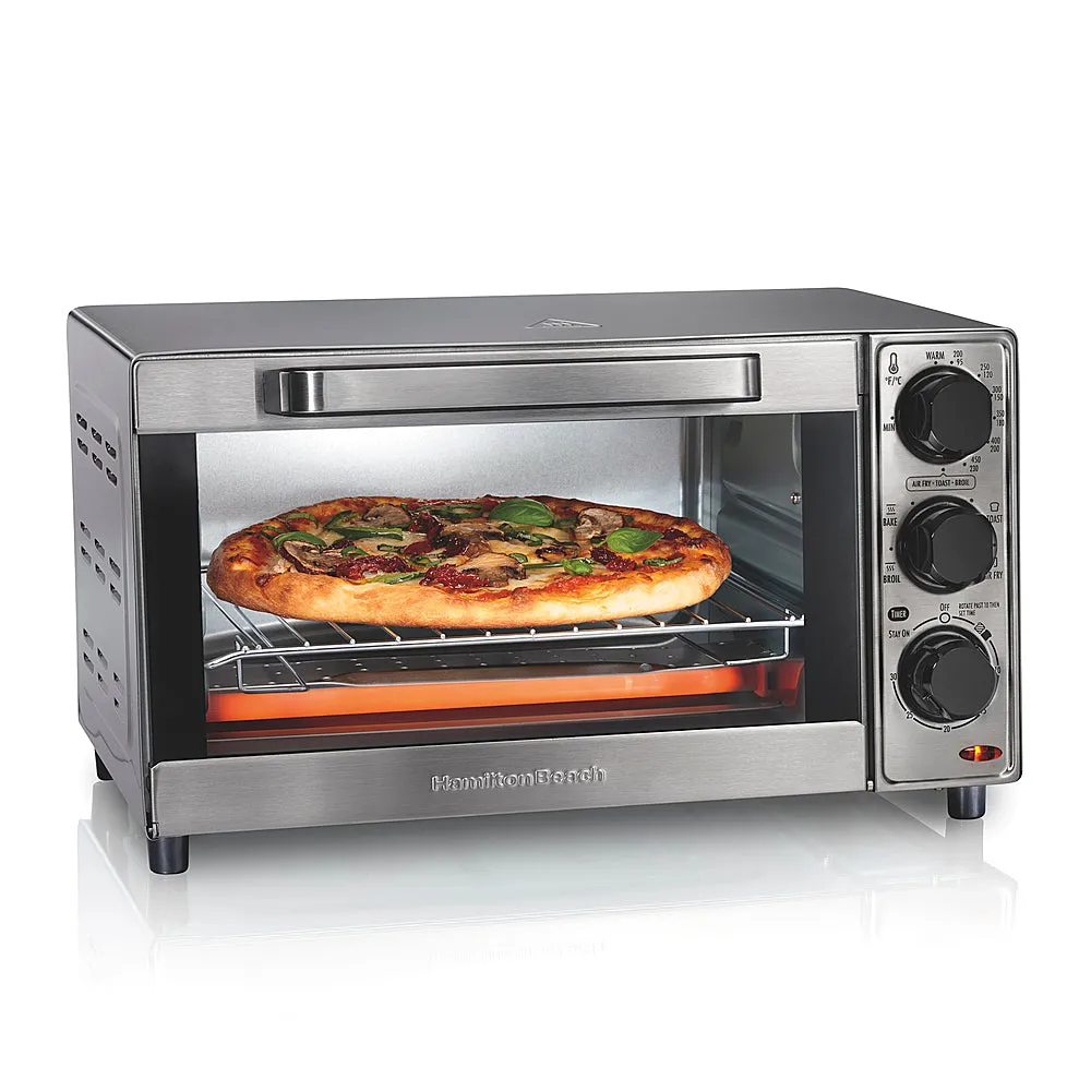 Hamilton Beach 31403 Sure-Crisp 4-Slice Air Fryer Toaster Oven, Stainless steel