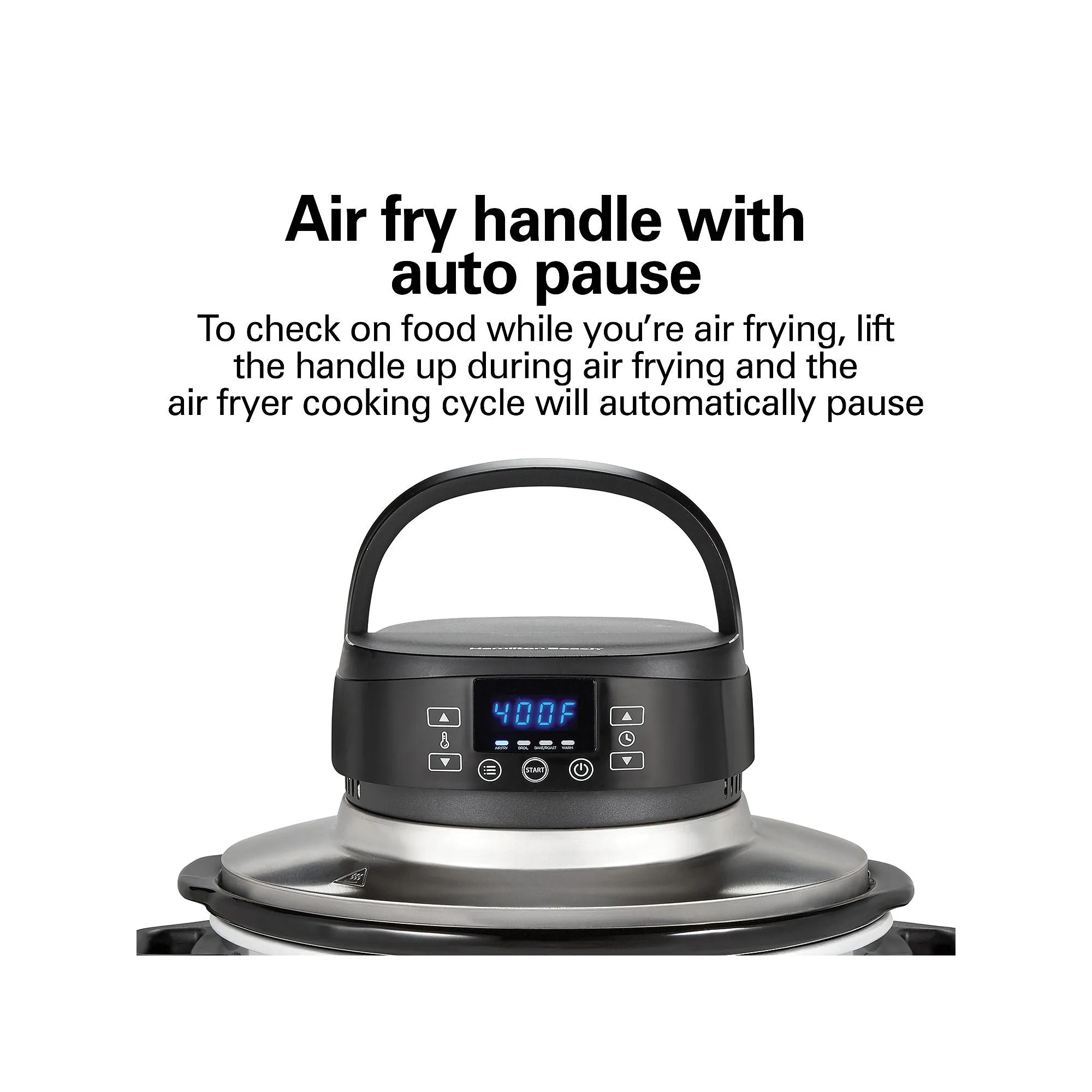 Hamilton Beach 33602 Air Fryer Lid, Fits 6 Quart Oval Slow Cooker Crock