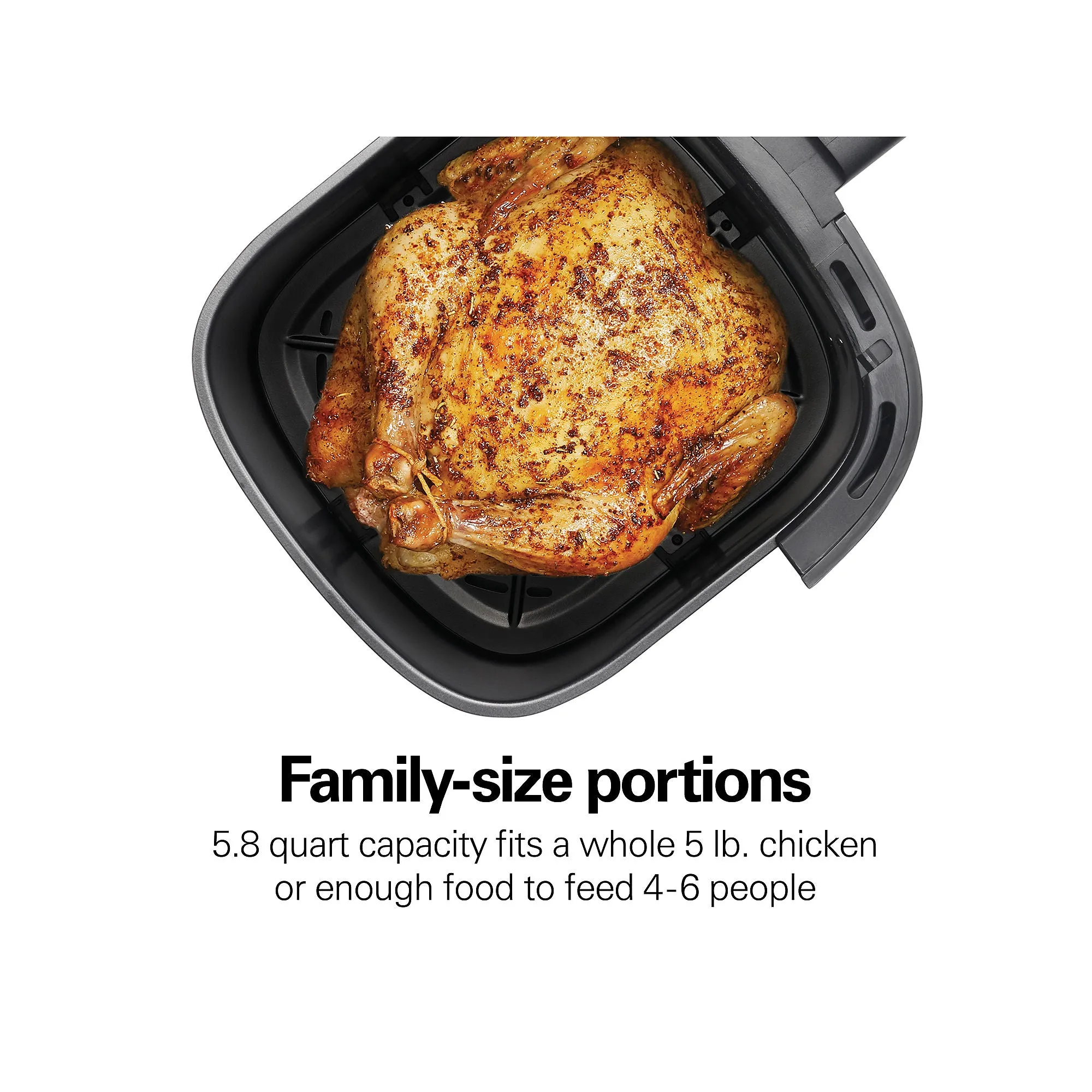 Hamilton Beach 35075 5.3qt Digital Hot Air Fryer, Silver