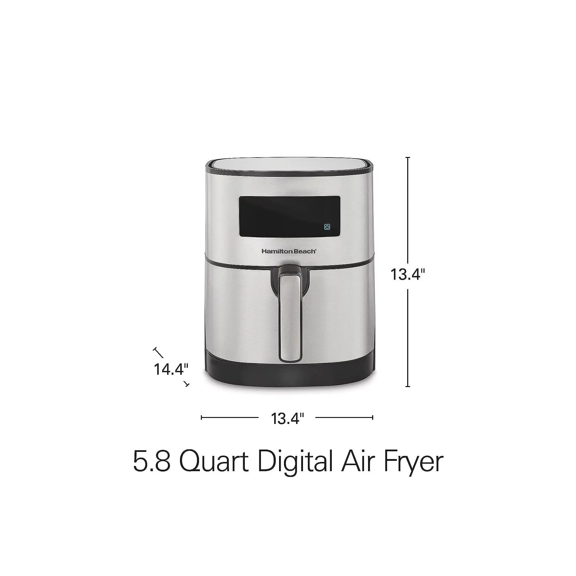 Hamilton Beach 35075 5.3qt Digital Hot Air Fryer, Silver
