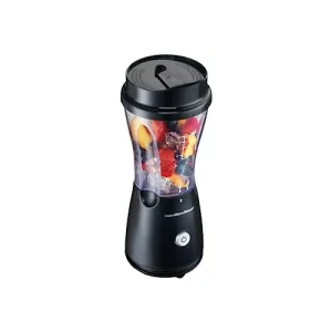 Hamilton Beach 51146 Personal Blender Portable Single Serve with Travel Lid & Stainless Steel Blades