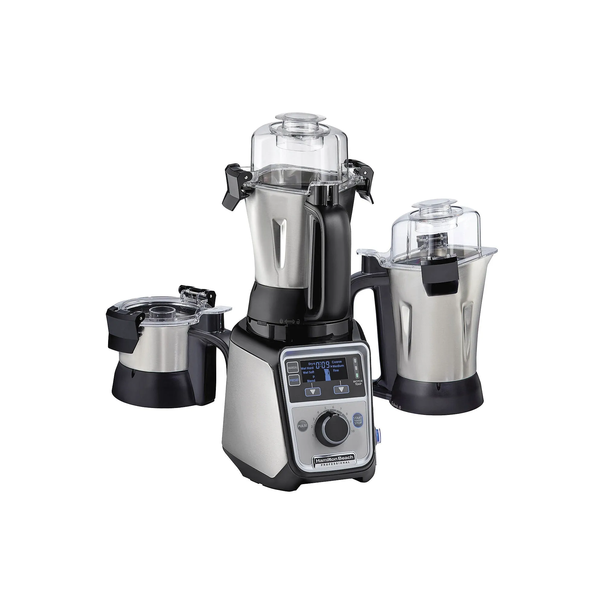 Hamilton Beach 58770 2.2 HP 120V Juicer Mixer Grinder with 3 Stainless Steel Jars