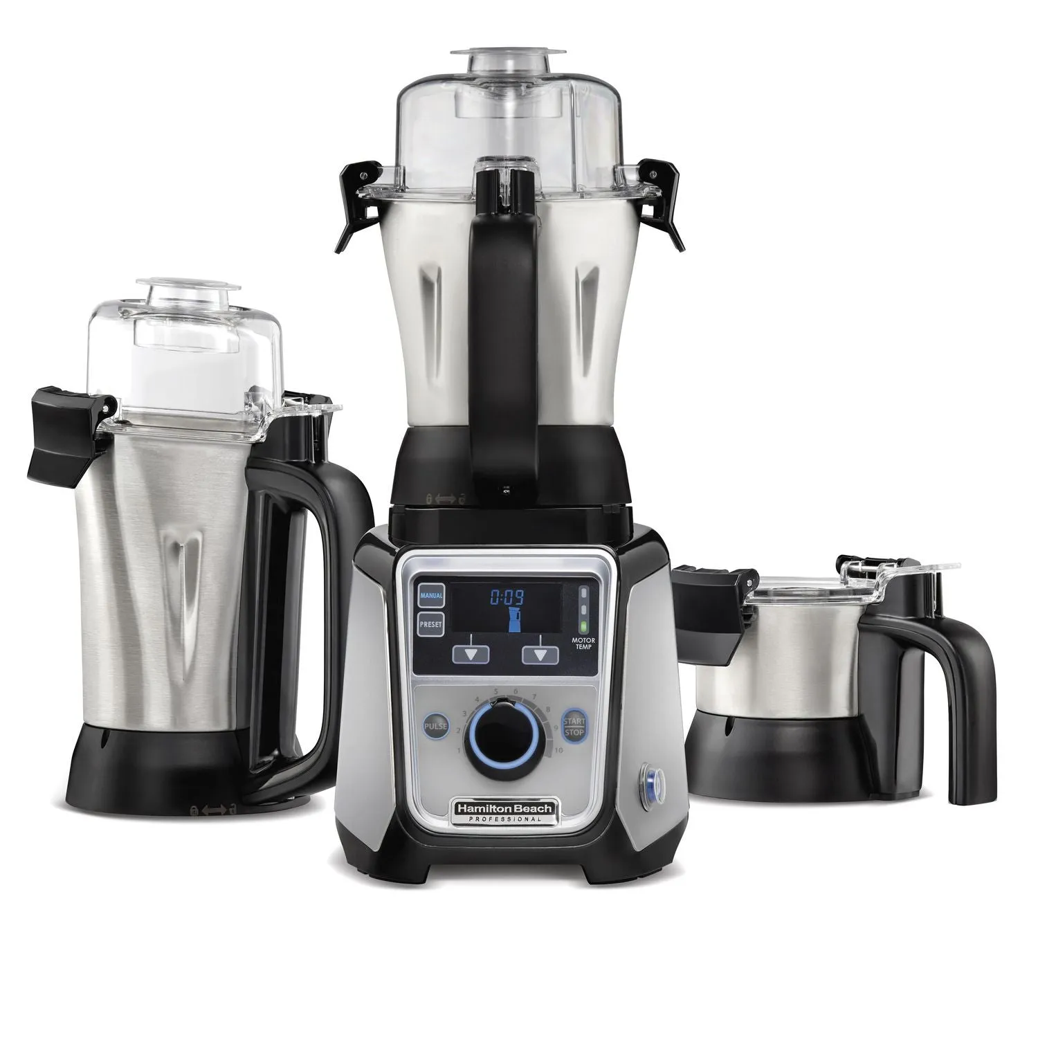 Hamilton Beach 58770 2.2 HP 120V Juicer Mixer Grinder with 3 Stainless Steel Jars