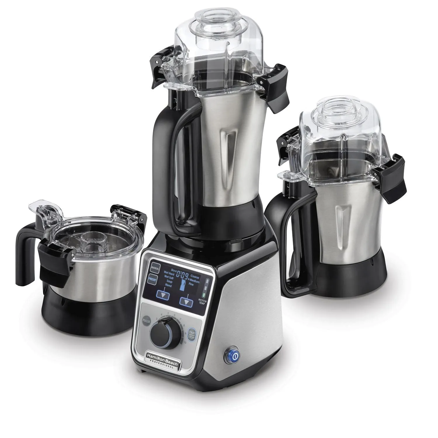 Hamilton Beach 58770 2.2 HP 120V Juicer Mixer Grinder with 3 Stainless Steel Jars