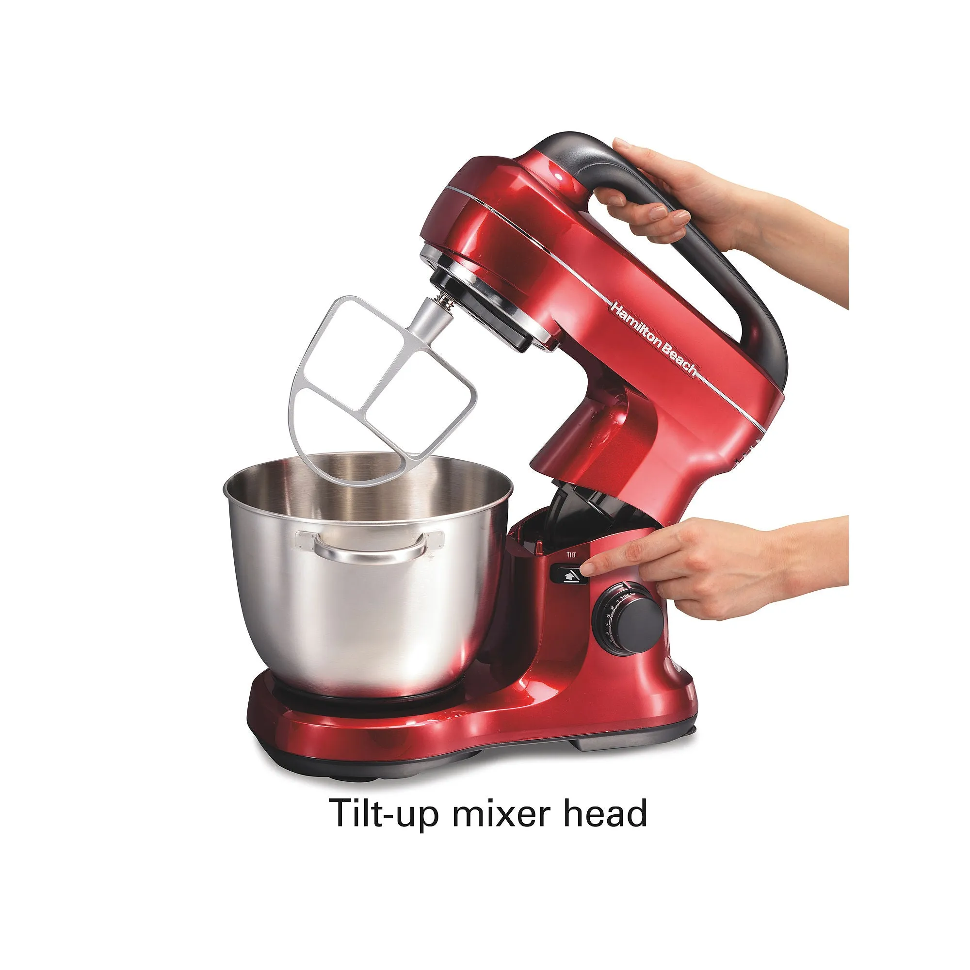 Hamilton Beach 7 Speed Stand Mixer, Red Model 63395.