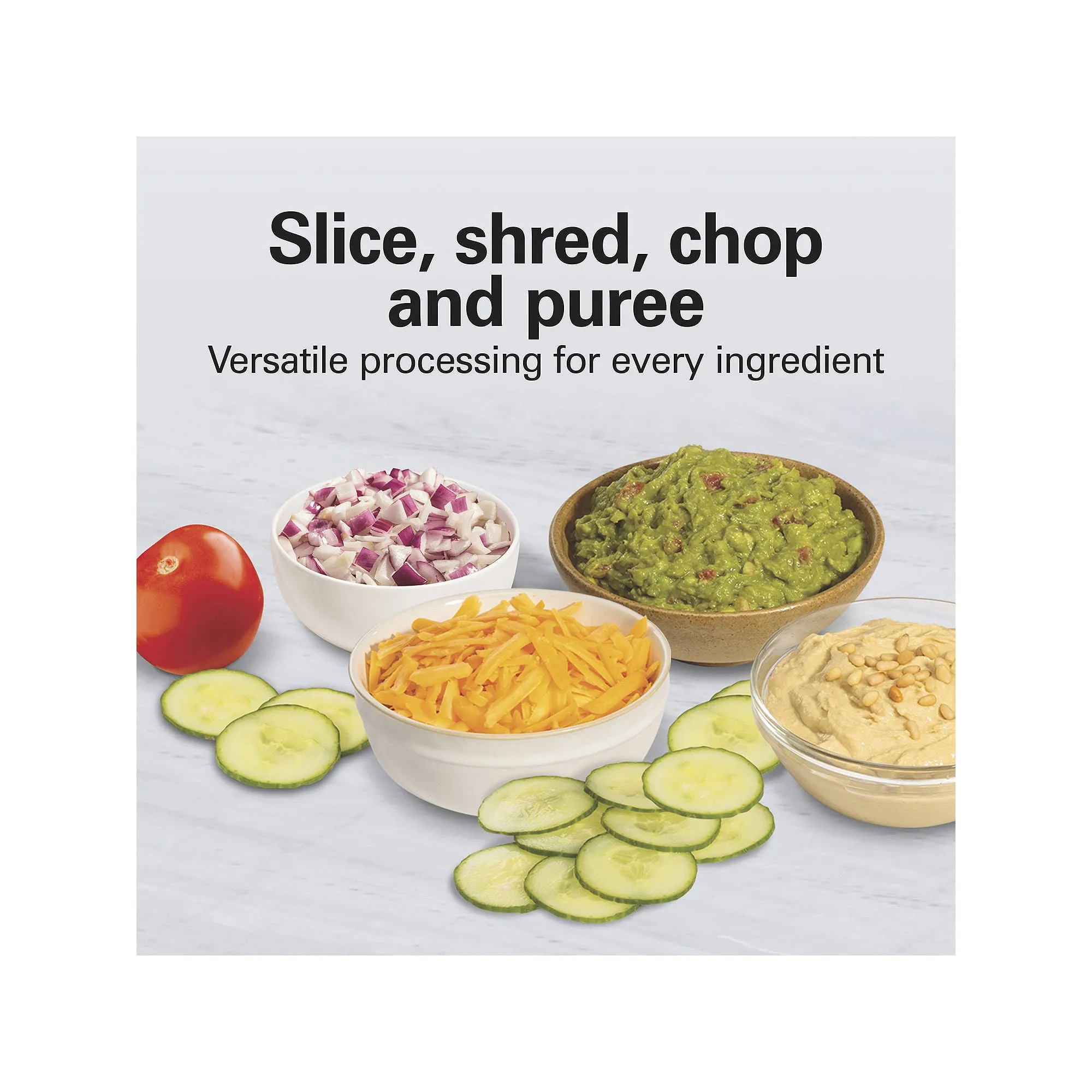 Hamilton Beach 70723C Stack & Snap Food Processor with 10C bowl