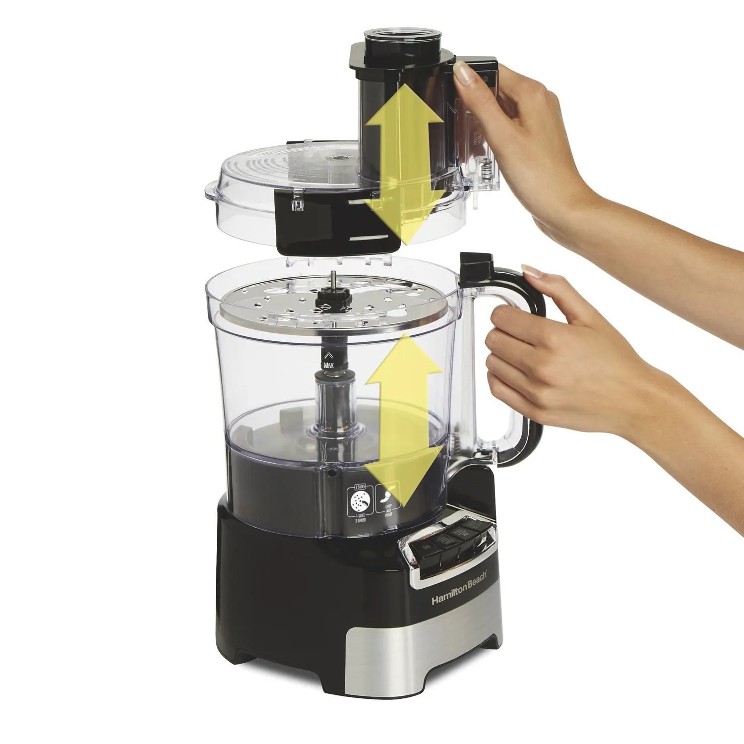 Hamilton Beach 70723C Stack & Snap Food Processor with 10C bowl