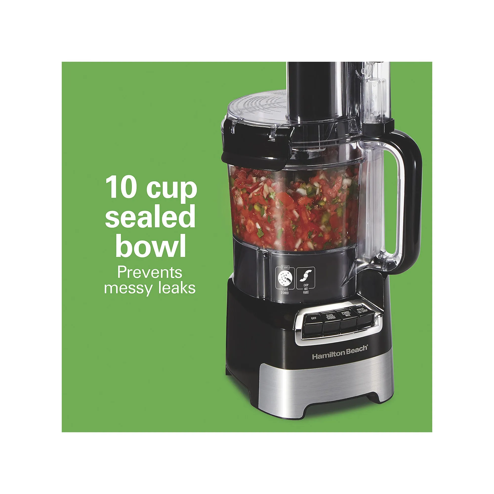 Hamilton Beach 70723C Stack & Snap Food Processor with 10C bowl