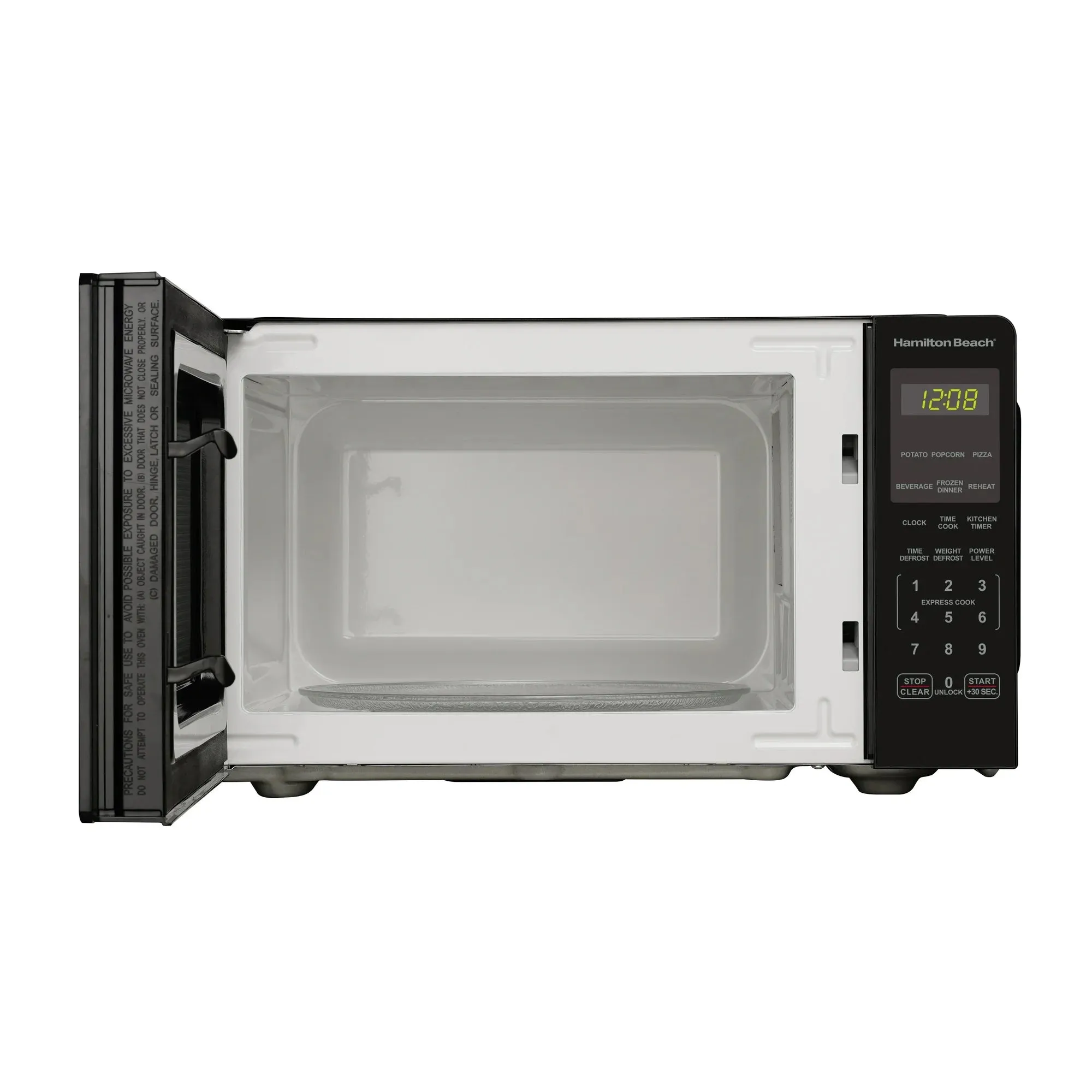 Hamilton Beach HB8436127995-02 0.9 Cu Ft Countertop Microwave Oven 900 Watts Black Stainless Steel