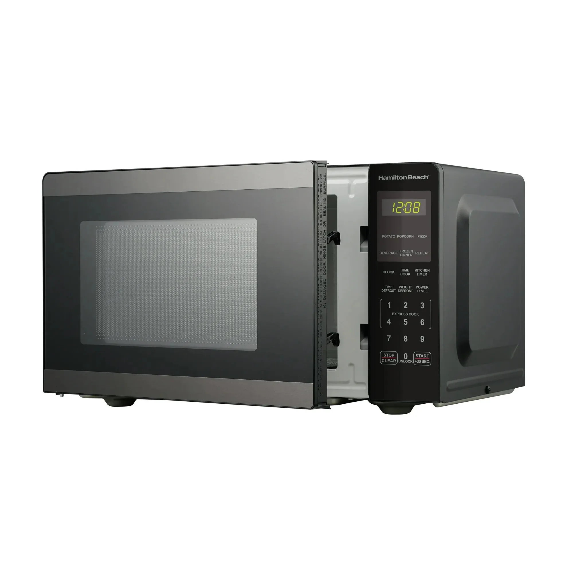 Hamilton Beach HB8436127995-02 0.9 Cu Ft Countertop Microwave Oven 900 Watts Black Stainless Steel