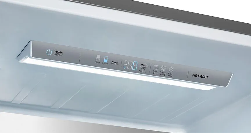Hisense Fingerprint Resistant Titanium 28" Counter Depth Bottom Mount Refrigerator (15 Cu.Ft.) - RB15A2CSE