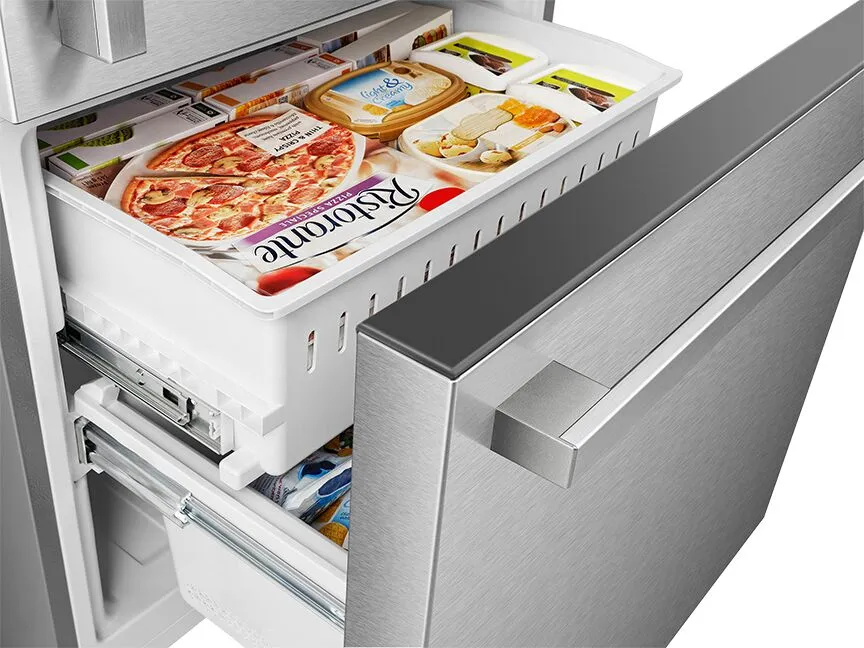 Hisense Fingerprint Resistant Titanium 31" Counter-Depth Bottom Mount Refrigerator (17 Cu.Ft) - RB17A2CSE