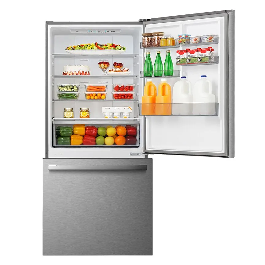 Hisense Fingerprint Resistant Titanium 31" Counter-Depth Bottom Mount Refrigerator (17 Cu.Ft) - RB17A2CSE
