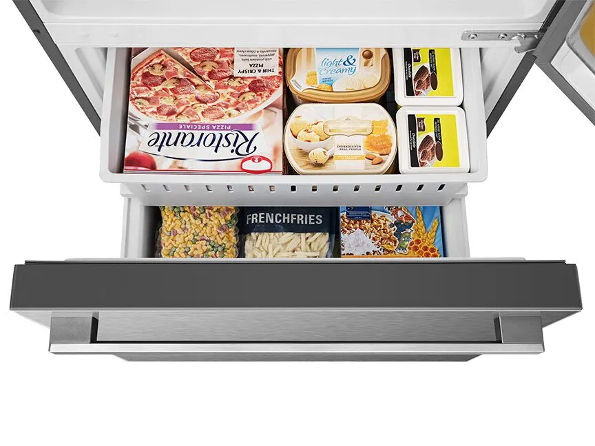Hisense Fingerprint Resistant Titanium 31" Counter-Depth Bottom Mount Refrigerator (17 Cu.Ft) - RB17A2CSE