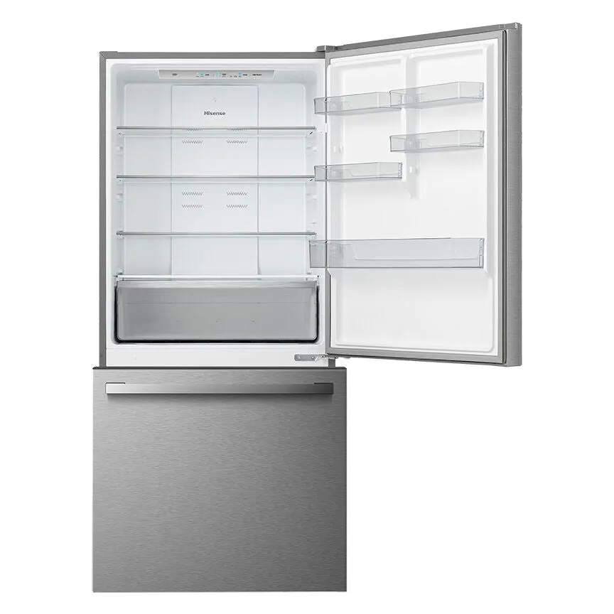 Hisense Fingerprint Resistant Titanium 31" Counter-Depth Bottom Mount Refrigerator (17 Cu.Ft) - RB17A2CSE
