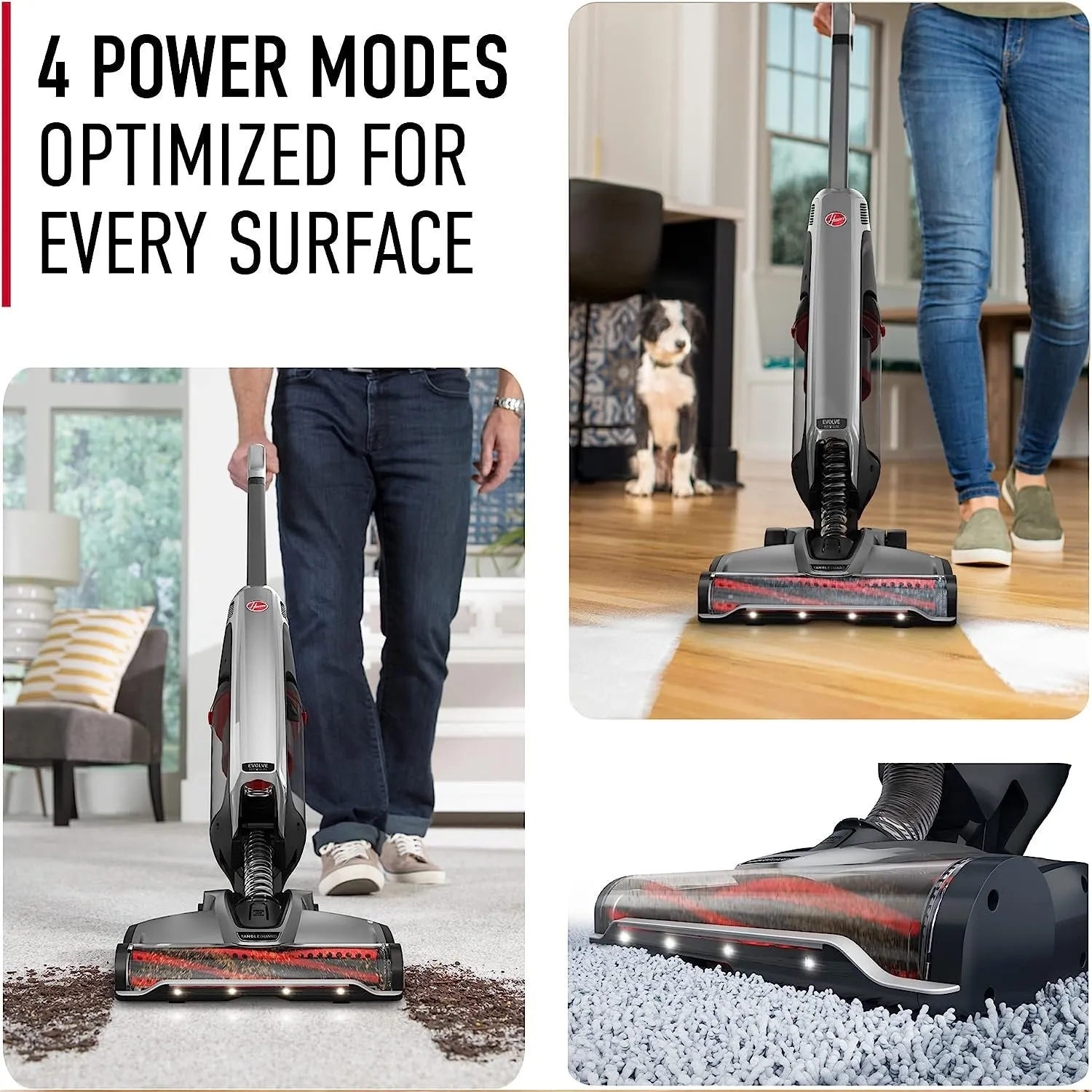 Hoover BH53801V ONEPWR Evolve Pet Elite Cordless Upright Vacuum Cleaner - Gray